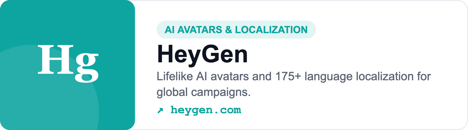 HeyGen — AI avatar video generator with multilingual localization (heygen.com)