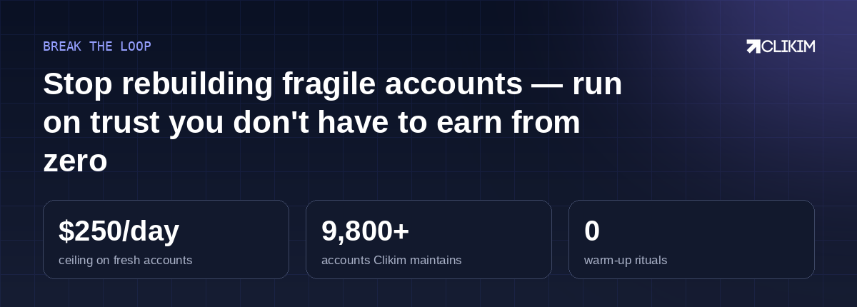The way out isn't another fragile account — it's running on trust you don't rebuild from scratch.