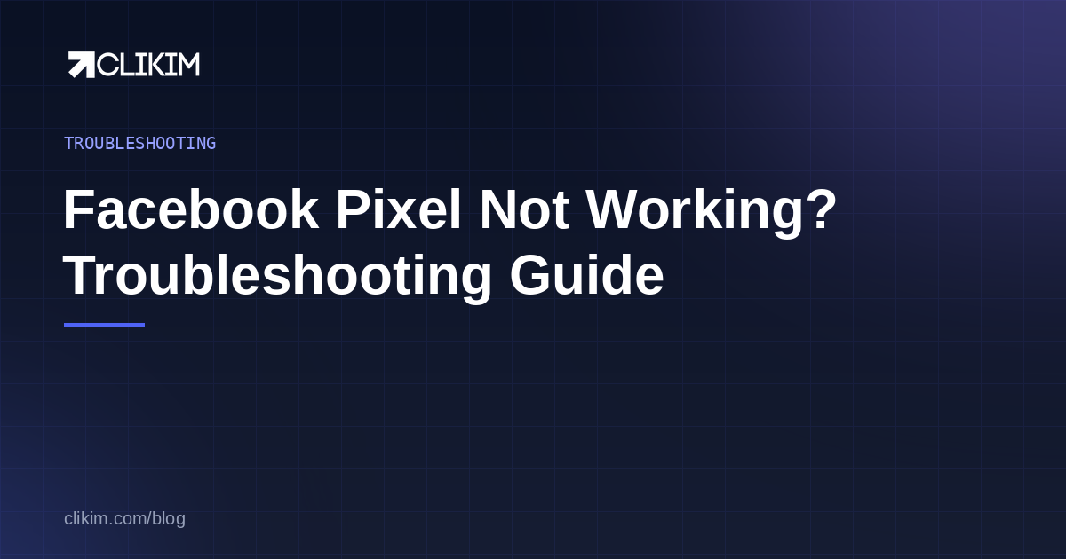 Troubleshooting a Facebook pixel that isn't working using Events Manager