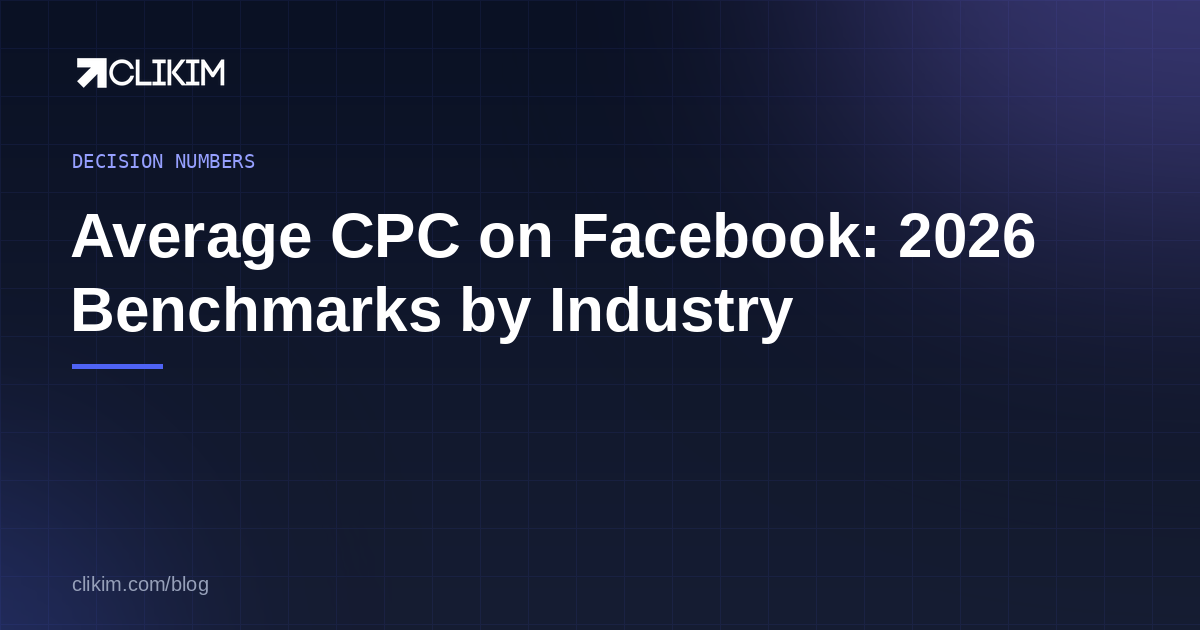 Average CPC on Facebook in 2026: Benchmarks by Industry (+ What Moves It)