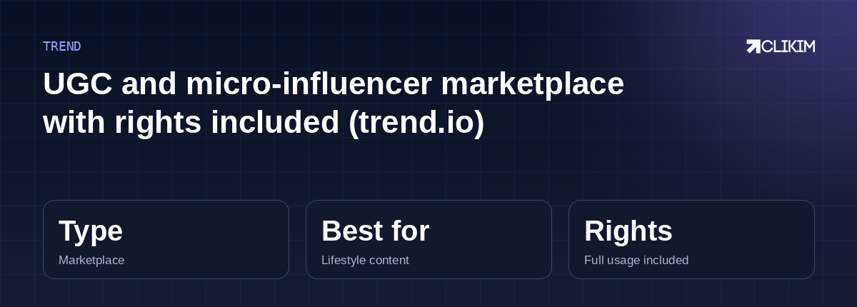 Trend — UGC and micro-influencer marketplace (trend.io)
