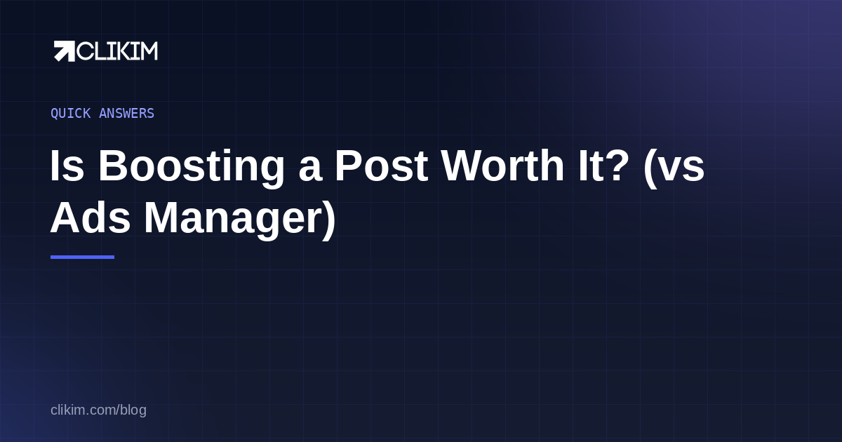 Is Boosting a Post Worth It? Boost vs Ads Manager (2026)