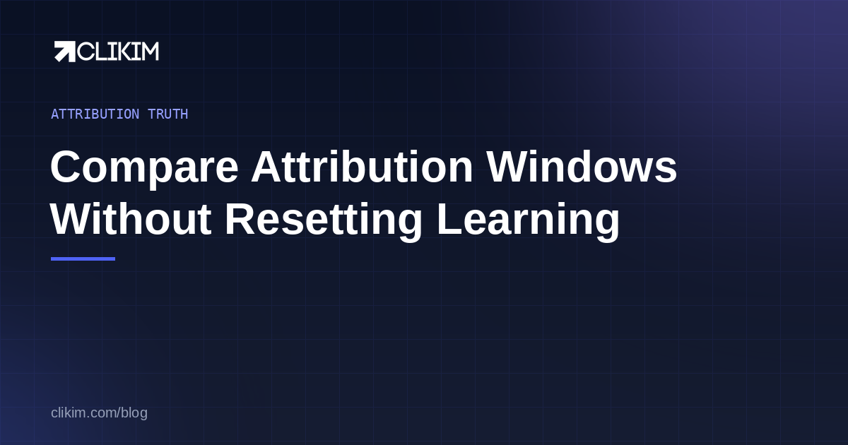 Compare Facebook attribution settings side by side