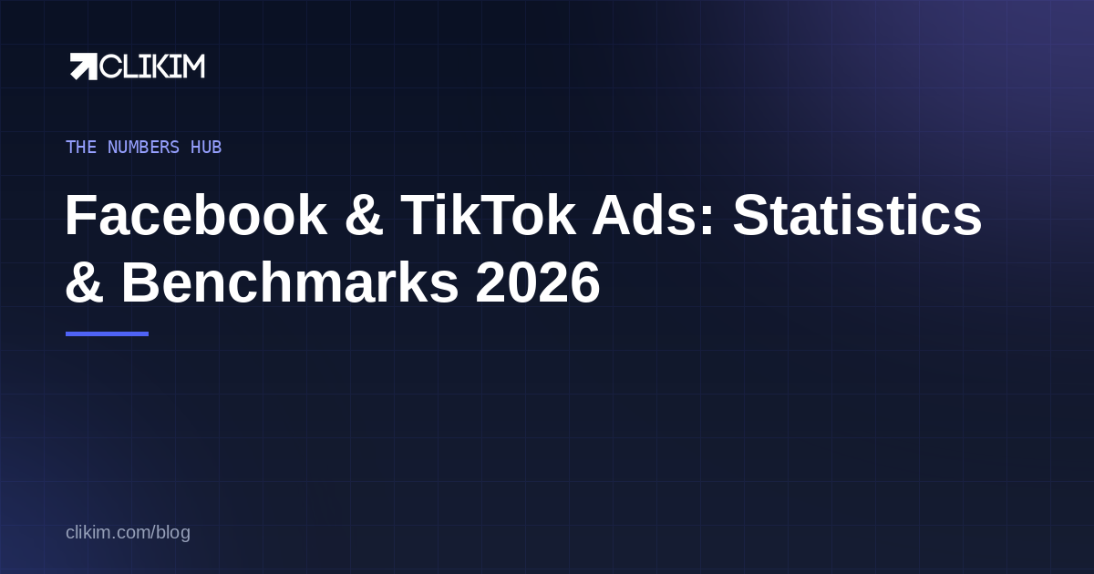 Facebook & TikTok Ads Statistics and Benchmarks (2026)