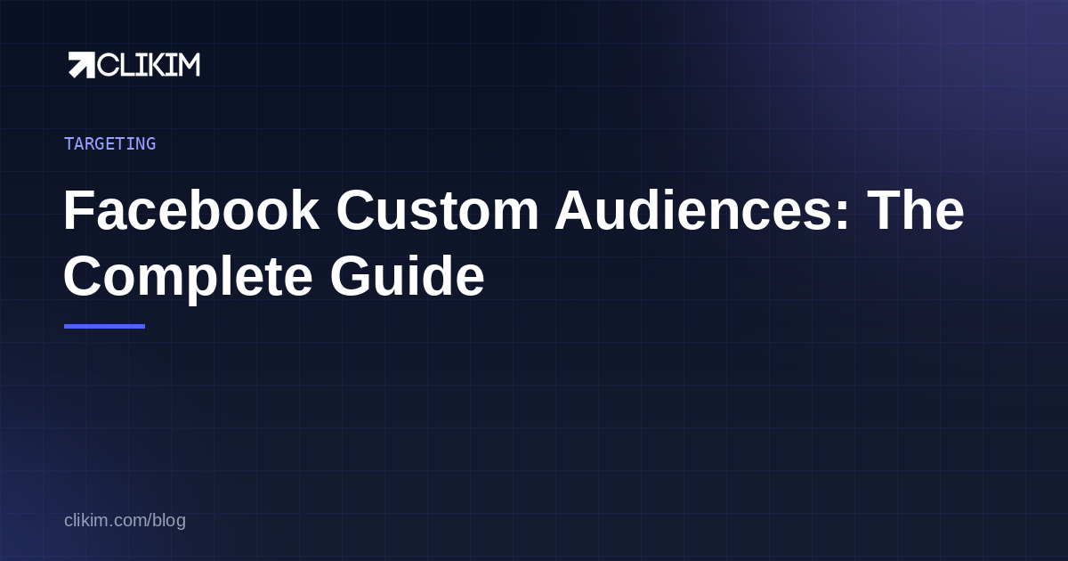 Facebook custom audiences — sources, windows, exclusions and library structure