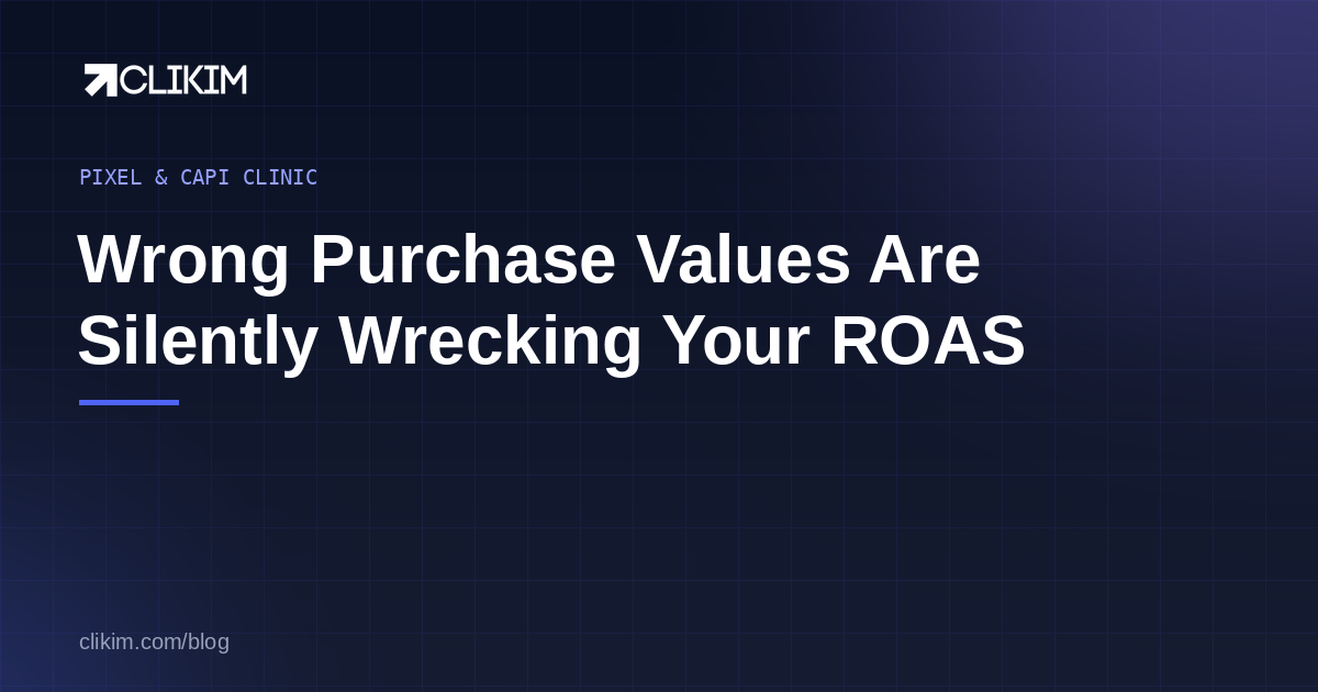 Facebook purchase values wrong ROAS audit checklist