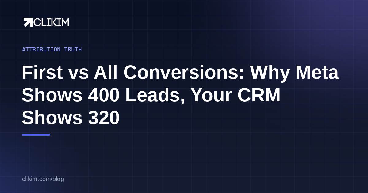 First conversion vs all conversions on Meta explained