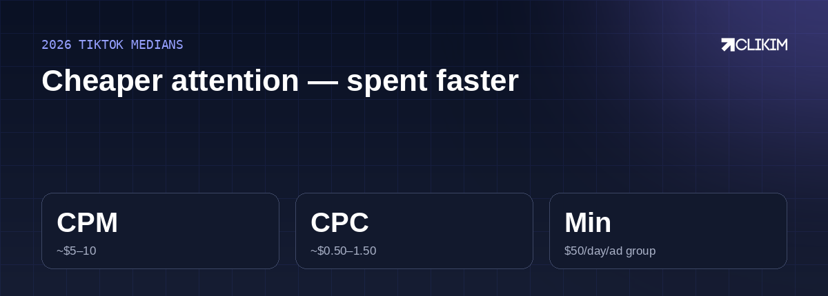 Cheap attention, earned conversion, budgeted pipeline — TikTok costs reward whoever plans all three.