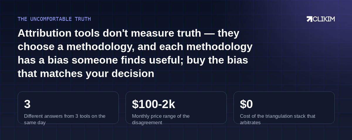 Buy the bias that matches your decision — and make every vendor's number audition against the free witnesses first.