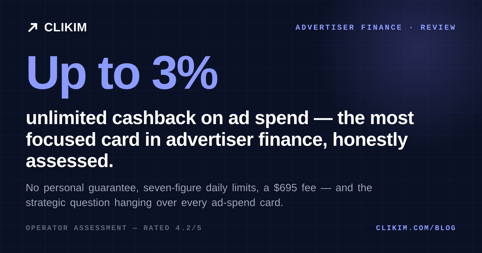 dash.fi review 2026 — up to 3 percent cashback ad spend charge card rated 4.2 of 5