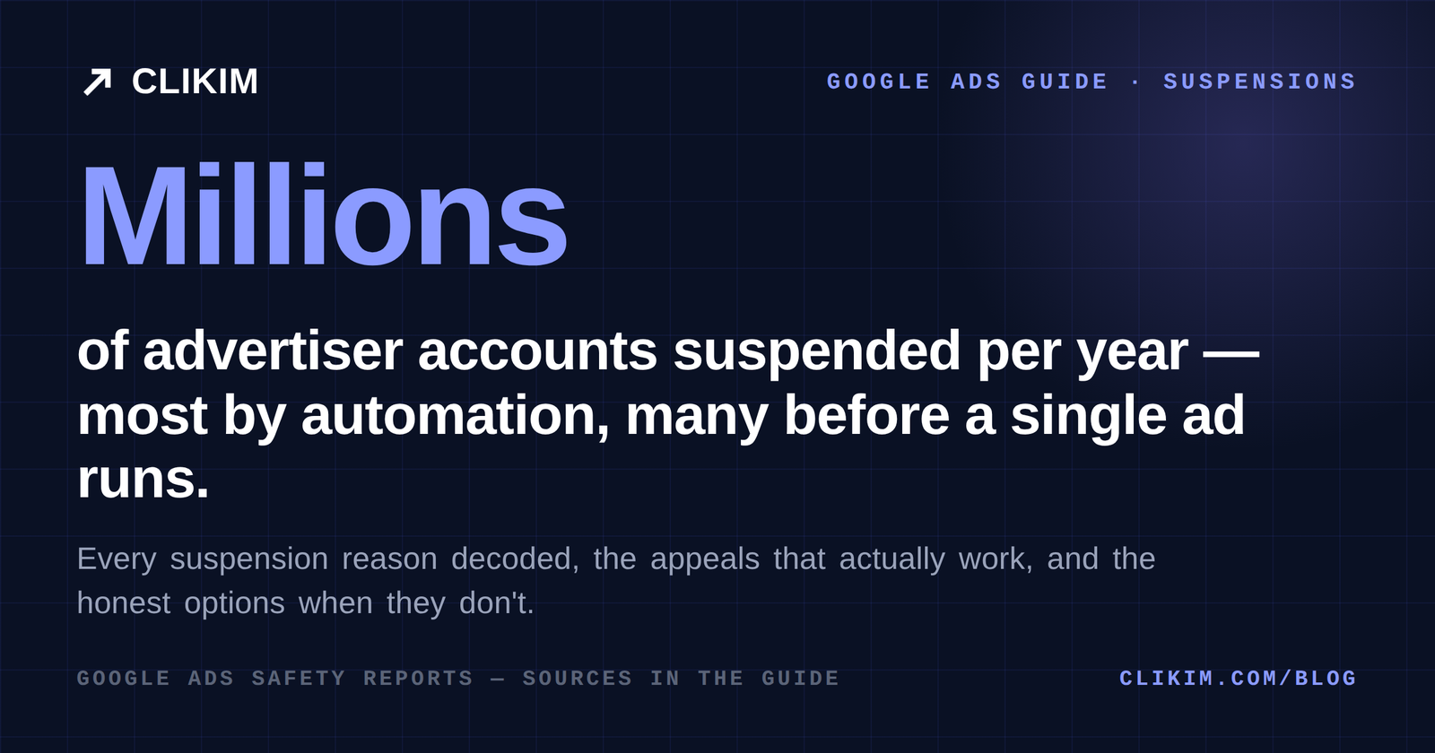 Google Ads account suspensions per year — the 2026 guide to reasons, appeals and fixes