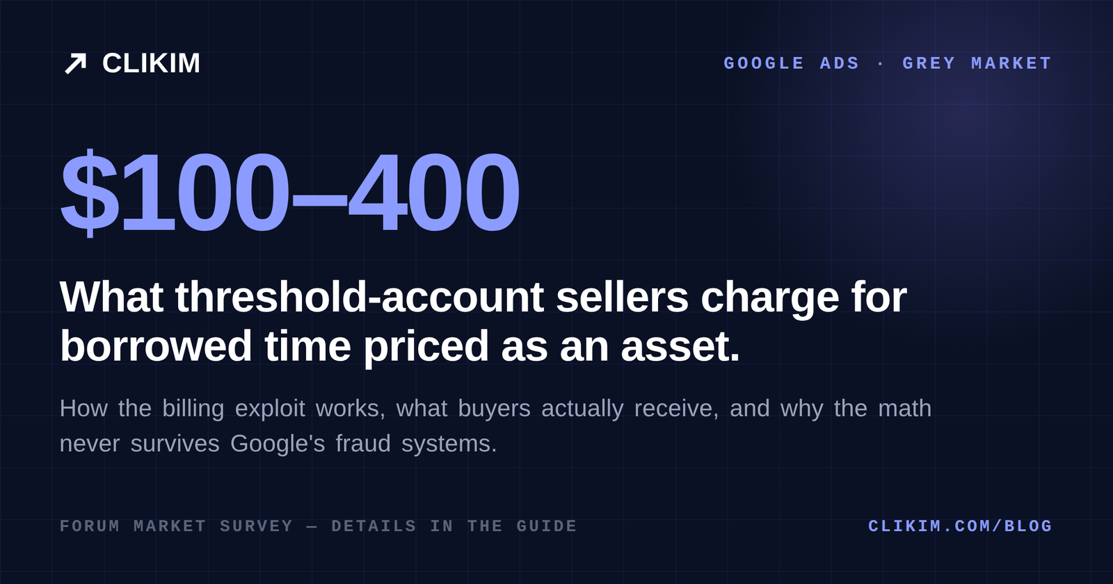 Google Ads threshold accounts price range and why the resale market is a scam