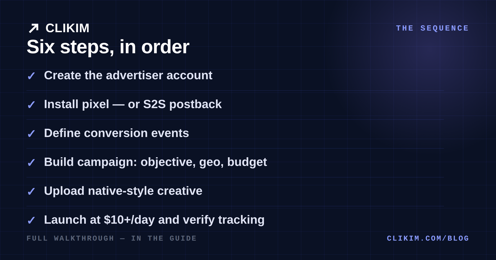 NewsBreak ads setup sequence — account, pixel, campaign, launch