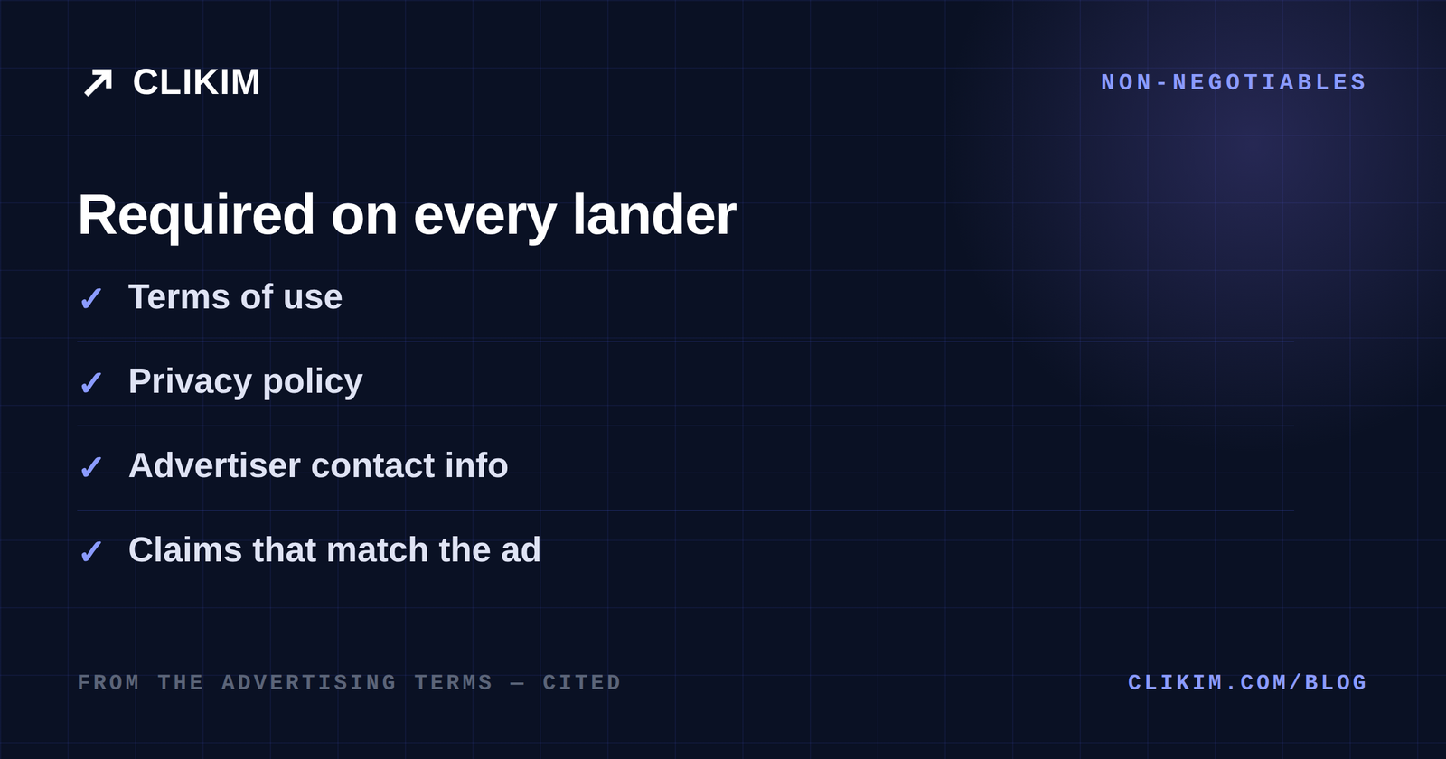 Required elements on every NewsBreak landing page