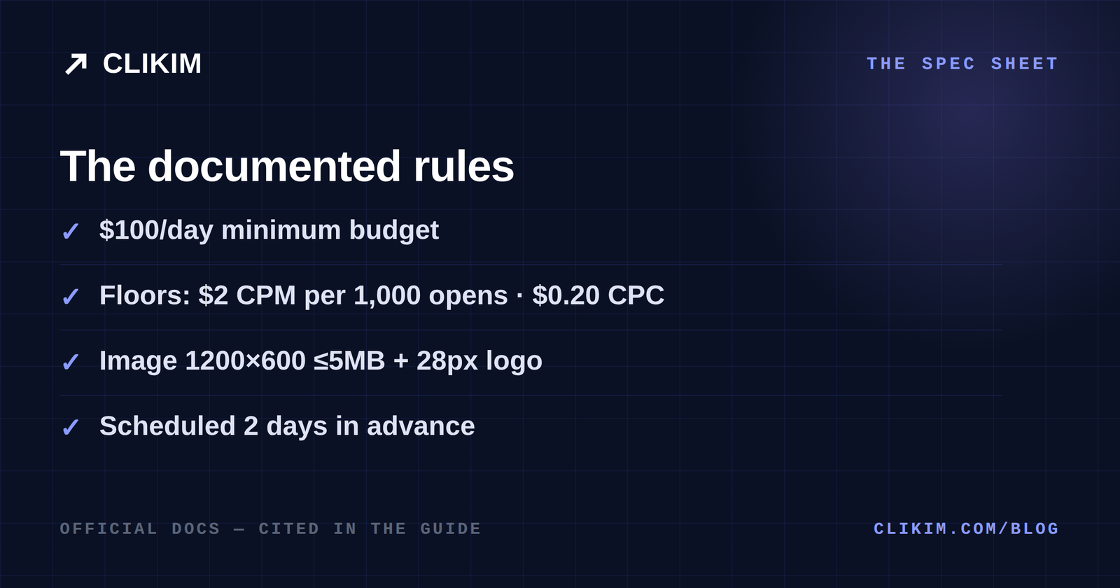 NewsBreak newsletter ad specs and minimums