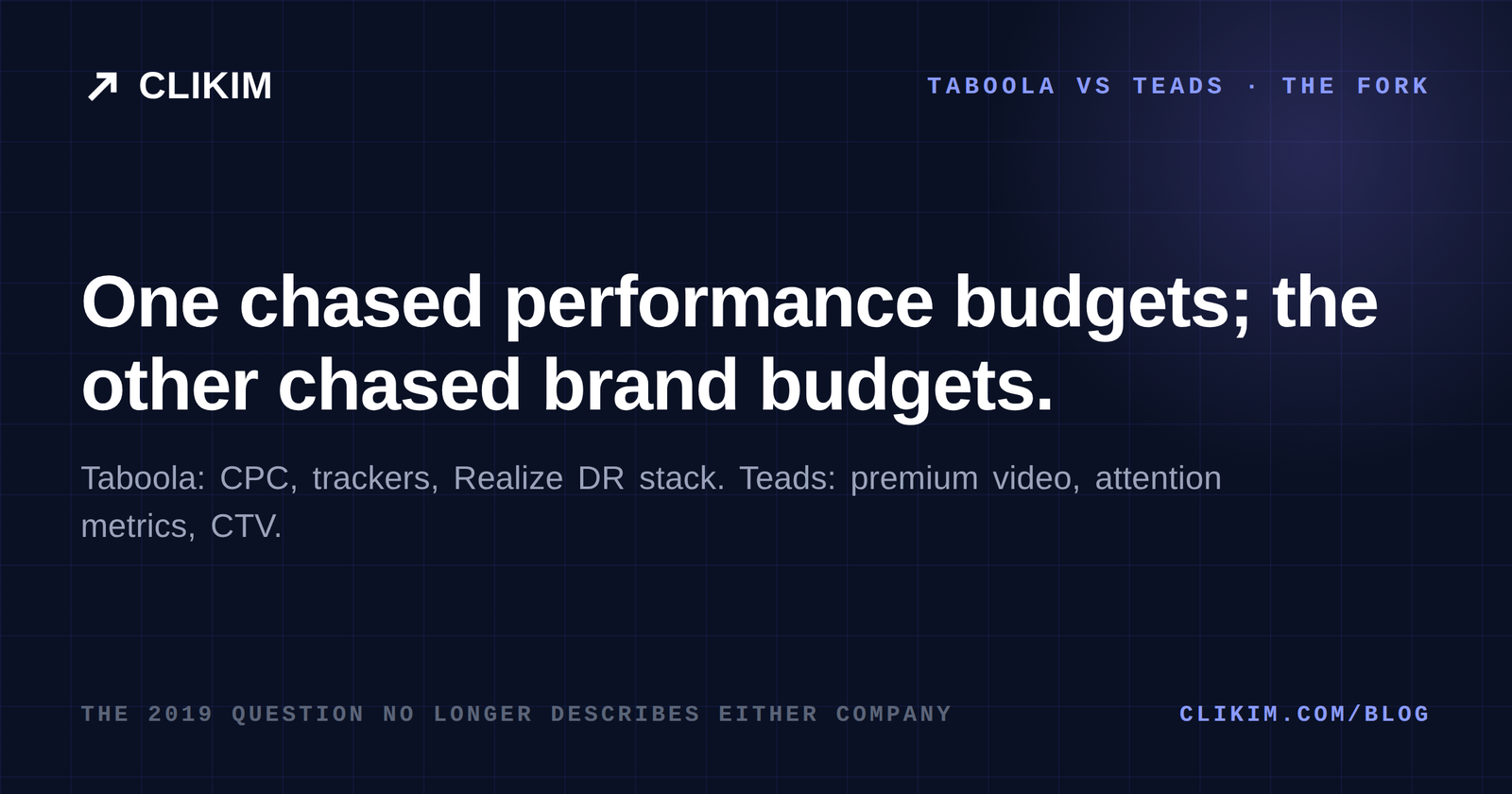 Taboola vs Teads 2026: direct response network vs omnichannel brand platform